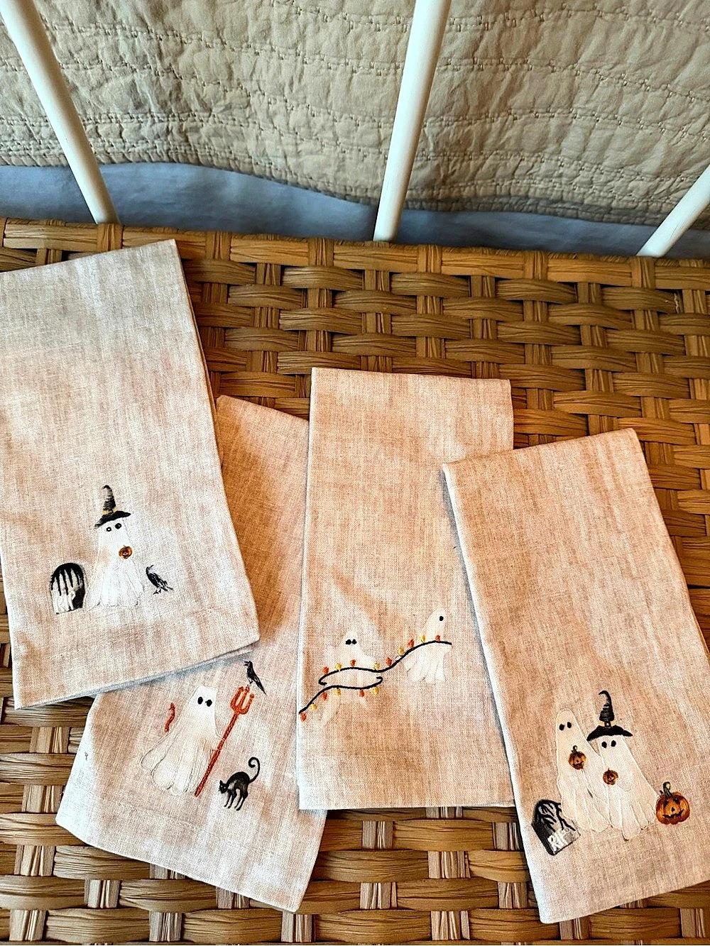Pottery Barn Scary Squad Organic Cotton Napkins - Set of 4